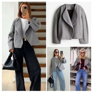 H&M shawl collar felted jacket